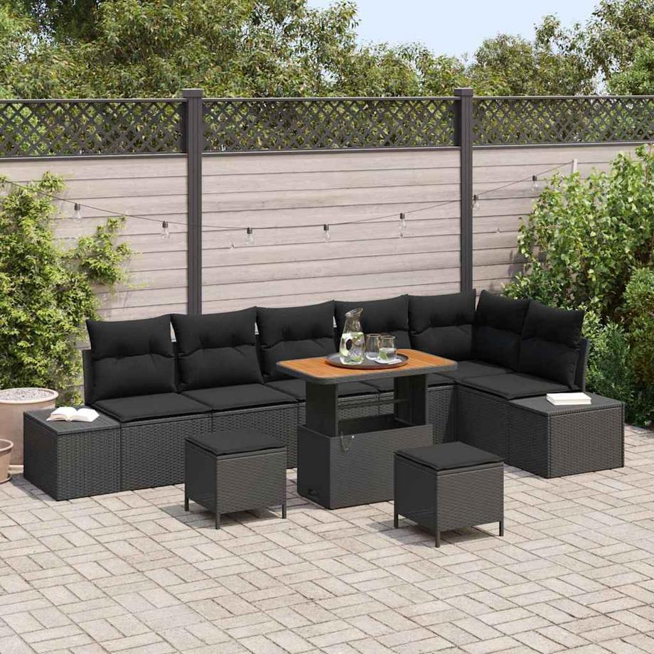 VidaXL Mobilier de jardin poly rattan  