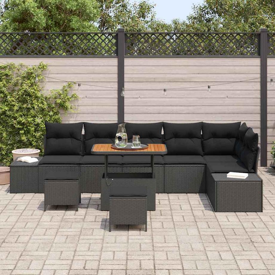 VidaXL Mobilier de jardin poly rattan  
