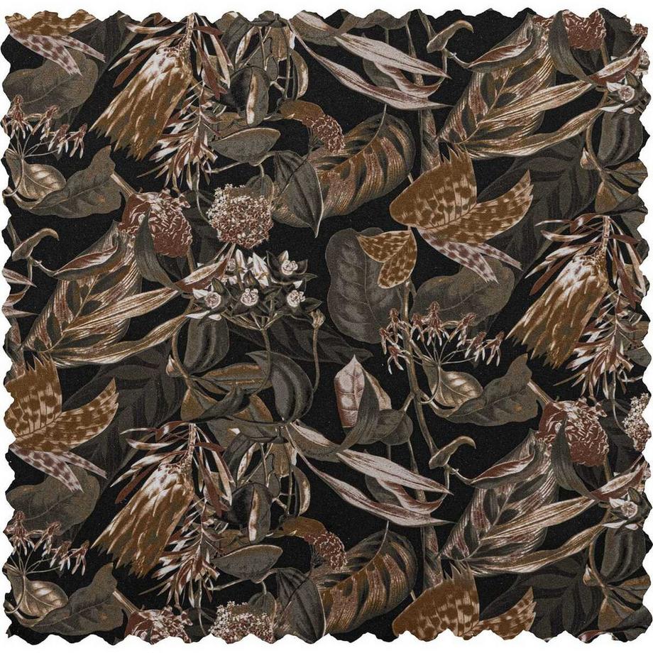 mutoni Sedia da pranzo Vogue Velvet Bouquet nera  