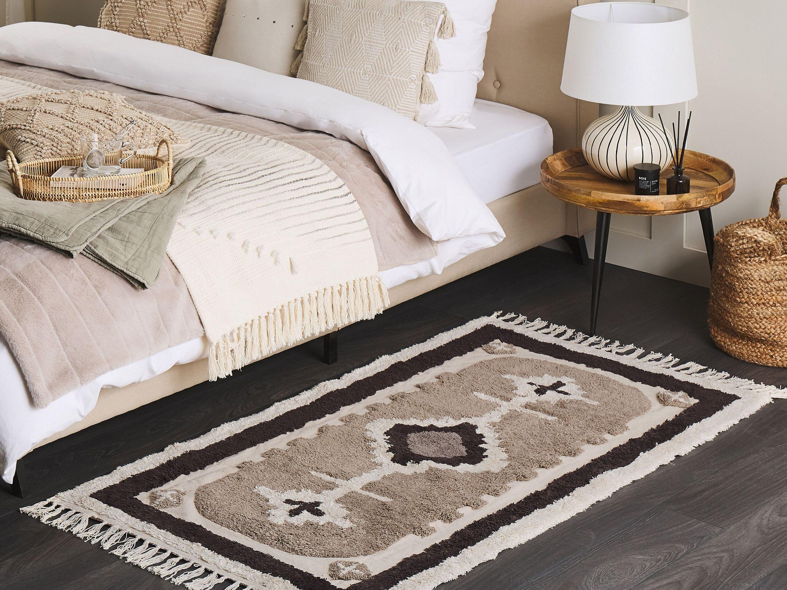 Beliani Tapis en Coton Traditionnel GEYVE  