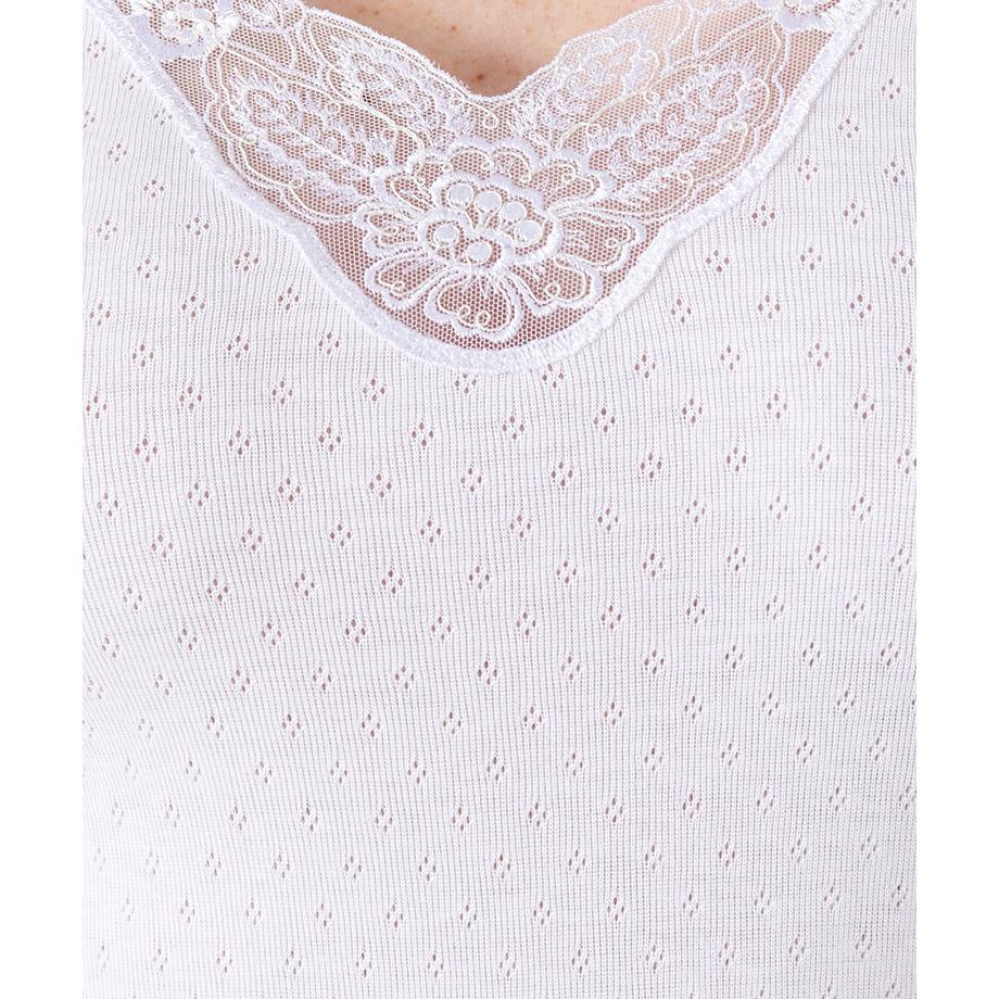 Damart Thermolactyl Ajour-Maschenware Langarm-T-Shirt  