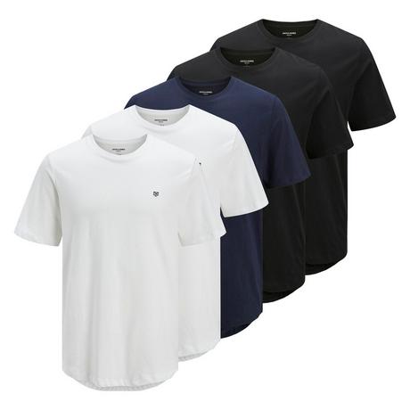 JACK & JONES Brody Lot de 5 T-shirts Col Rond  