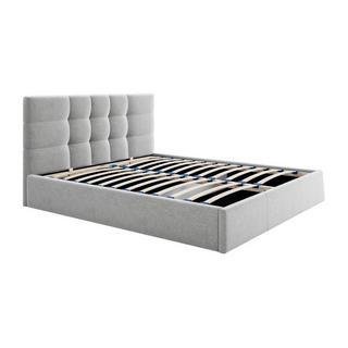 PASCAL MORABITO Bett mit Bettkasten - 180 x 200 cm - Stoff - Grau - ELIAVA von Pascal Morabito  