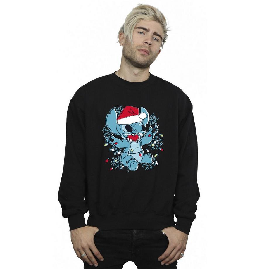 Disney Stitch Christmas Lights Sweatshirt  