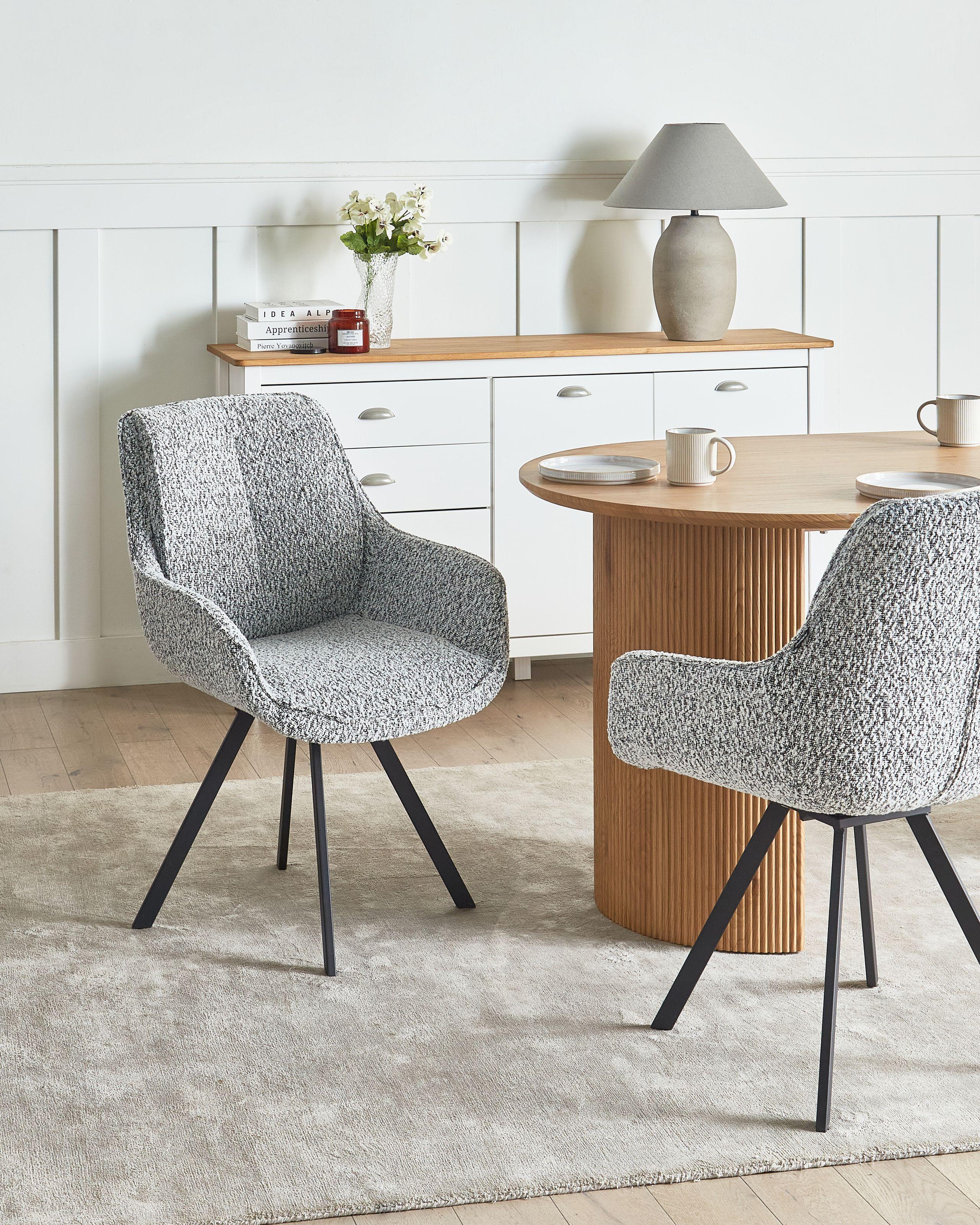 Beliani Esszimmerstuhl aus Bouclé Modern MARCELLUS  