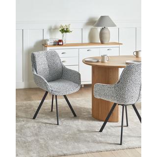 Beliani Esszimmerstuhl aus Bouclé Modern MARCELLUS  