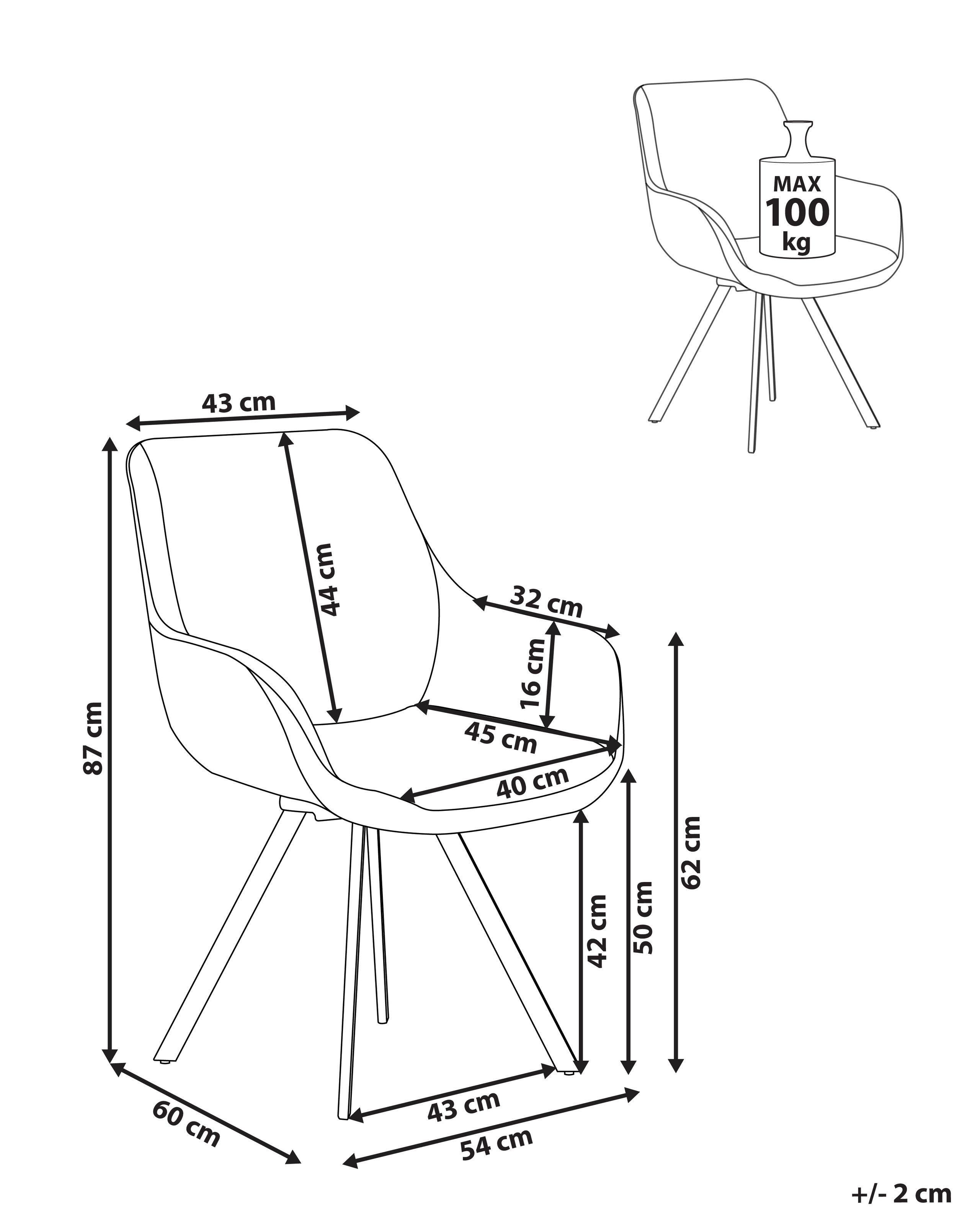 Beliani Esszimmerstuhl aus Bouclé Modern MARCELLUS  