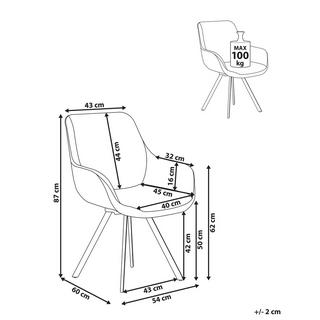 Beliani Esszimmerstuhl aus Bouclé Modern MARCELLUS  