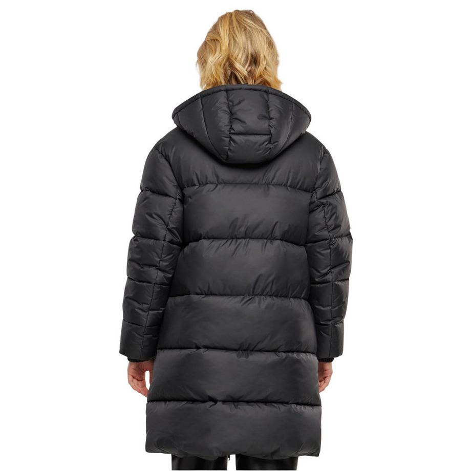 URBAN CLASSICS Langer Steppjacke mit Kapuze  