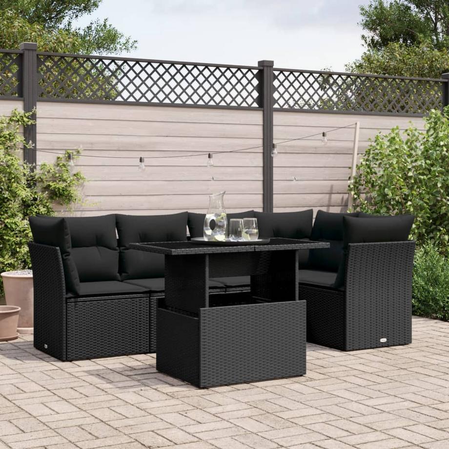 VidaXL set divano da giardino Polirattan  