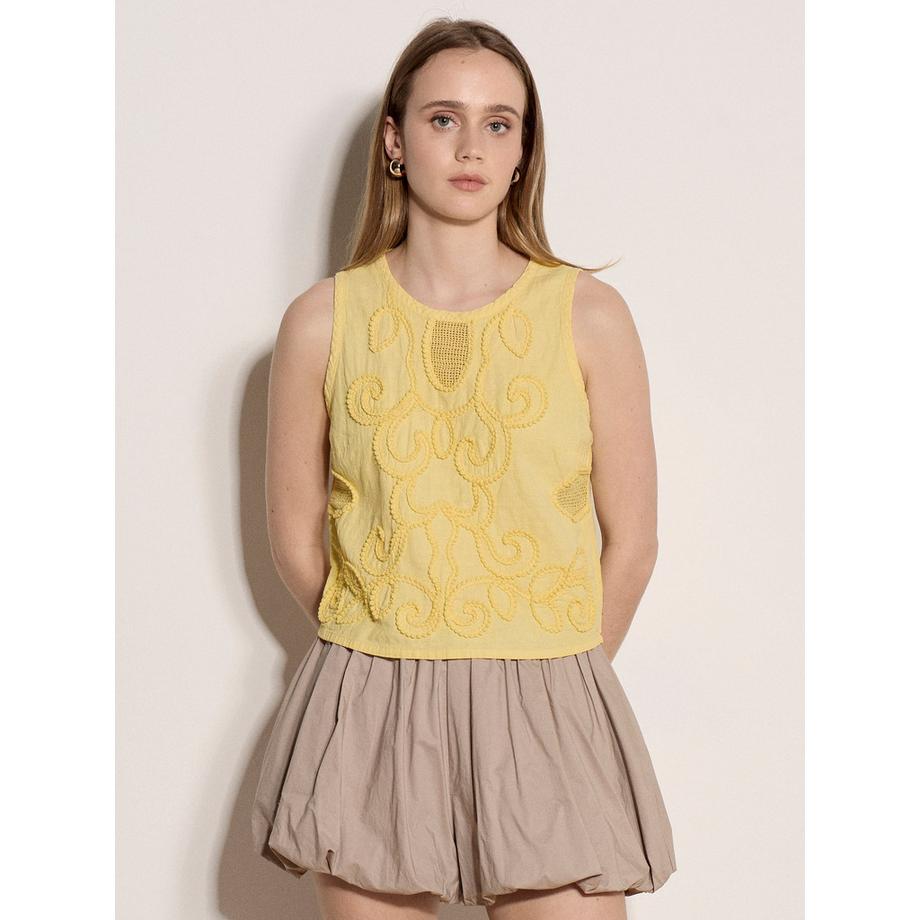 APRICOT Top in cotone ricamato  