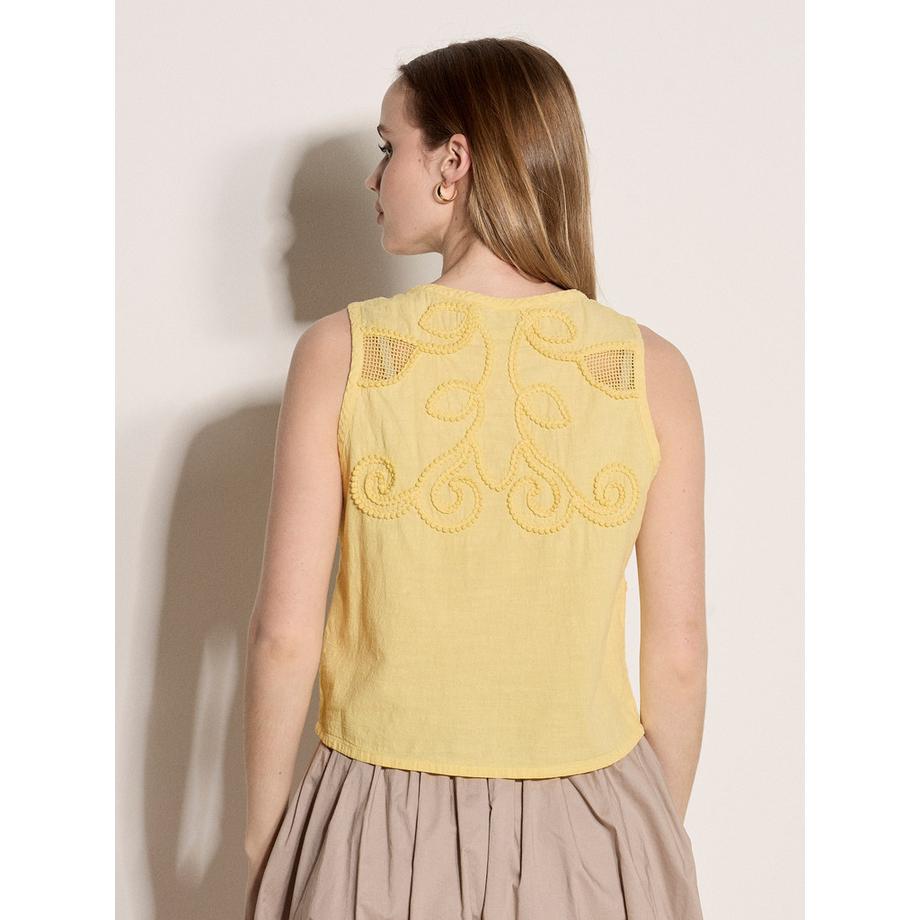 APRICOT Top in cotone ricamato  