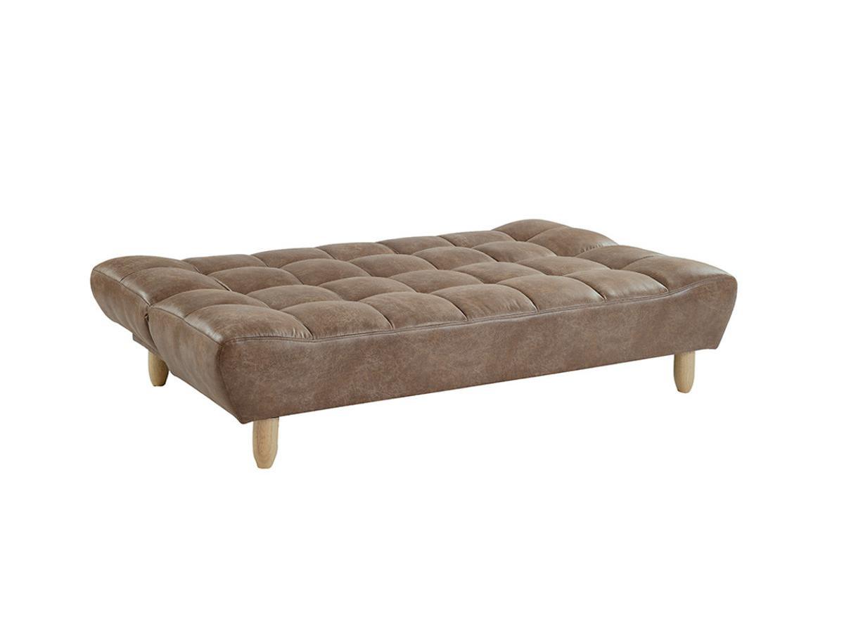 Vente-unique Canapé 3 places conible clic clac en microfibre vieillie ESTEBAN vintage  