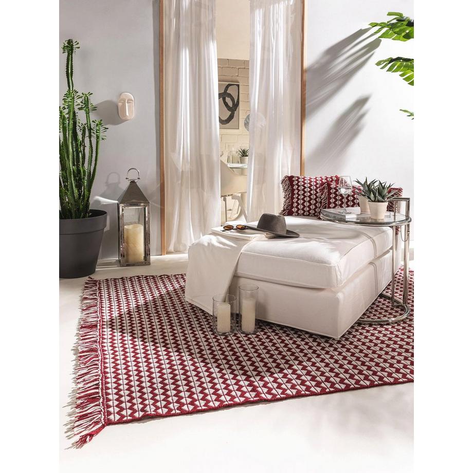 Benuta Teppich aus recyceltem Material Morty Rot  