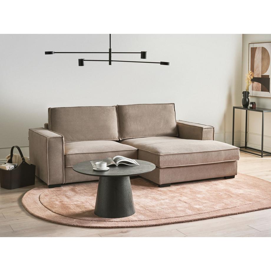 Beliani Divano angolare sinistro en Tessuto Minimalista KOLDING  