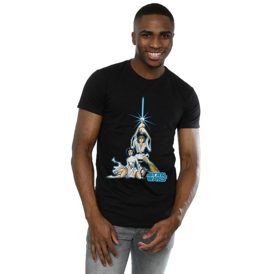 STAR WARS Star Wars Luke e Leia T-Shirt Spada Laser  