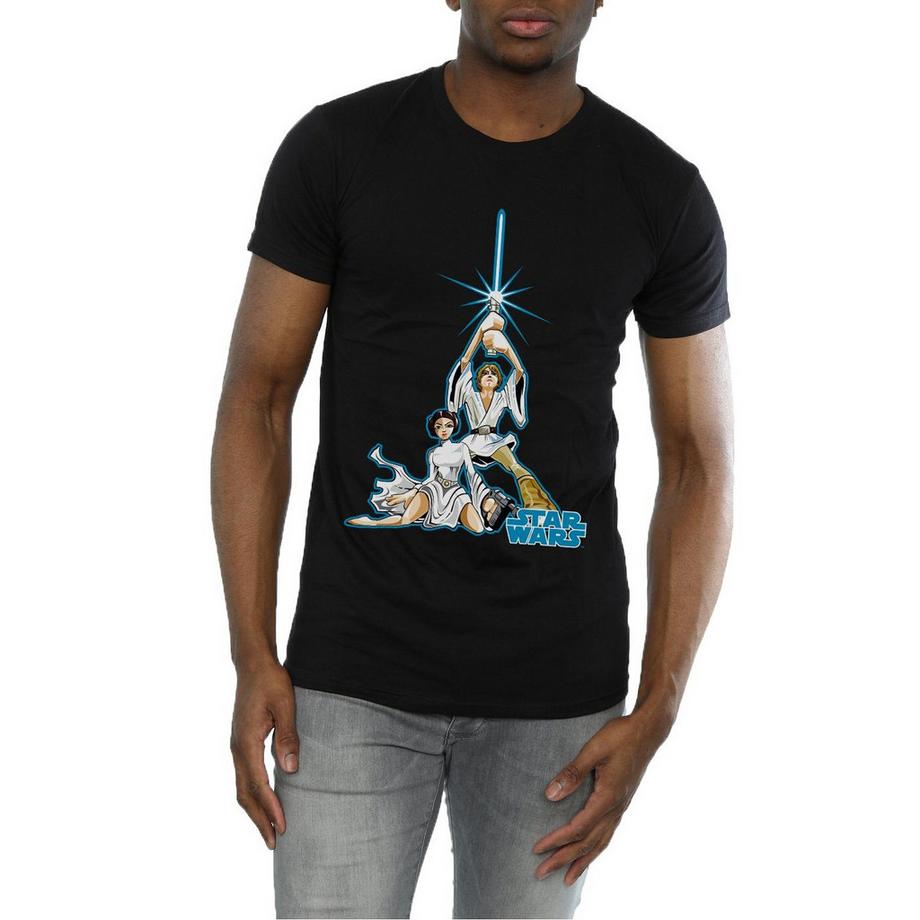 STAR WARS Star Wars Luke e Leia T-Shirt Spada Laser  