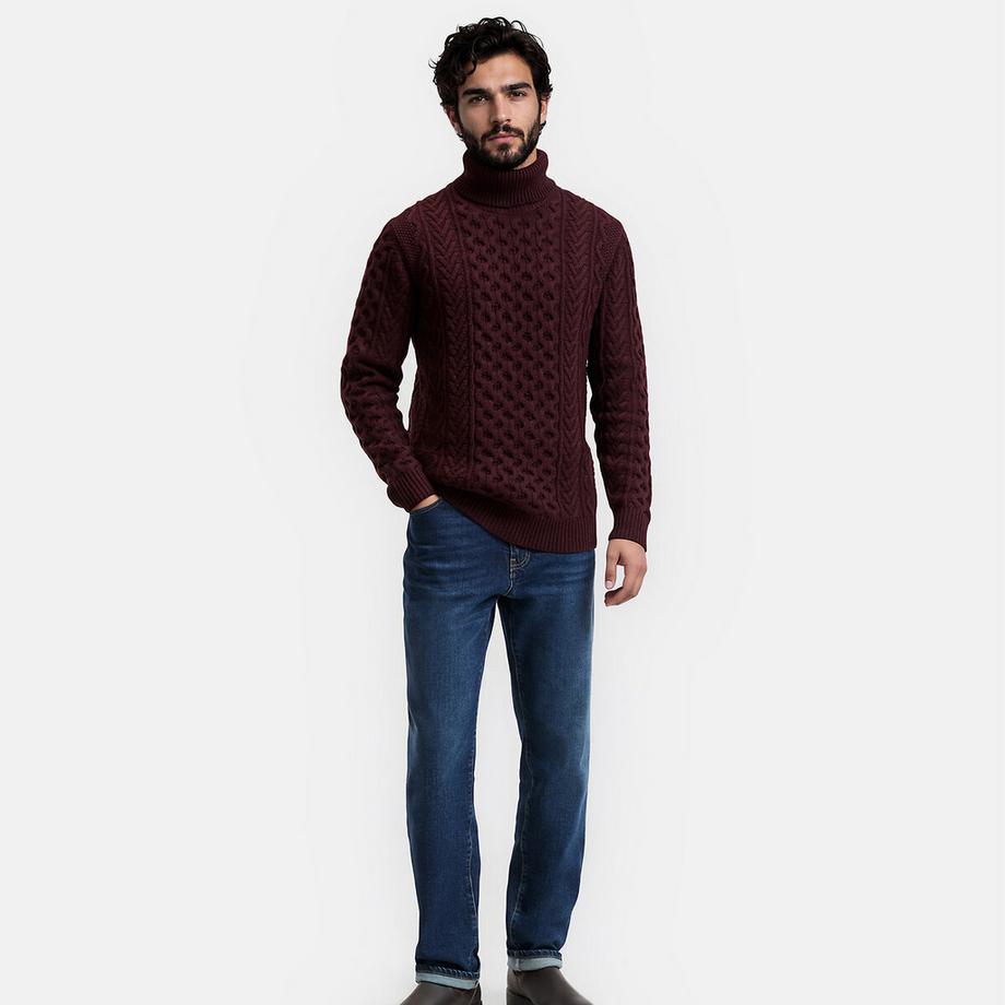 La Redoute Collections Pull col roulé maille torsadée  