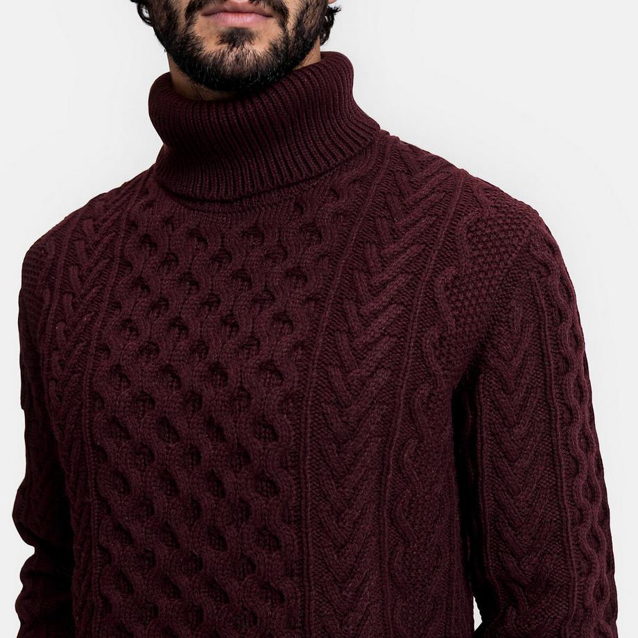 La Redoute Collections Pull col roulé maille torsadée  