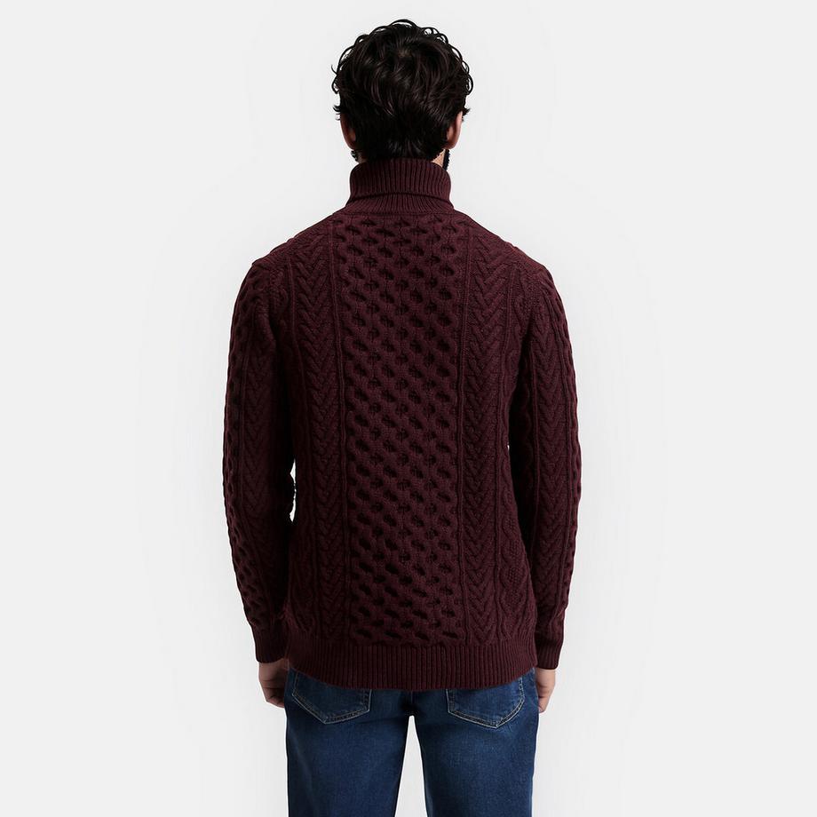 La Redoute Collections Pull col roulé maille torsadée  