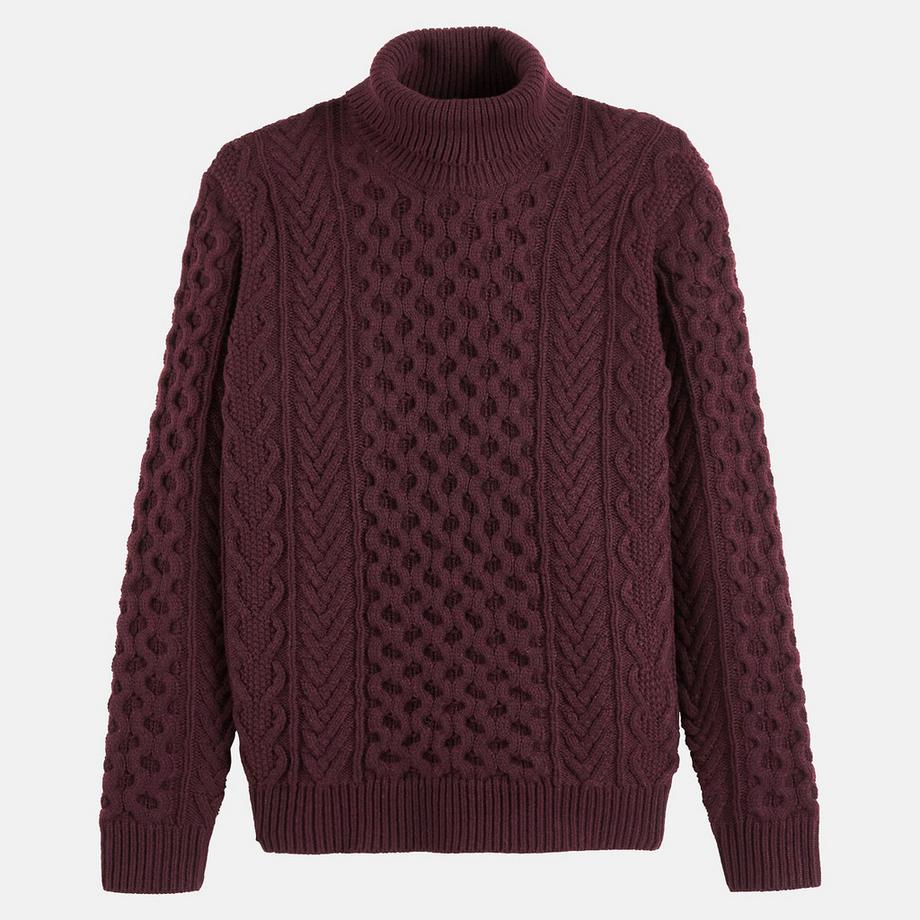 La Redoute Collections Pull col roulé maille torsadée  