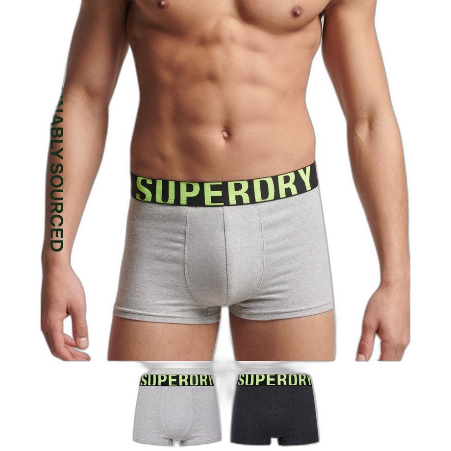 boxer n coton biologique uperdry dual logo (x2)