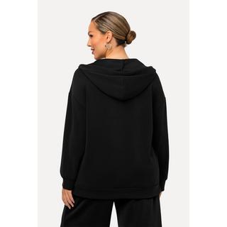 Ulla Popken  Felpa oversize con cappuccio, scollo a V e maniche lunghe 