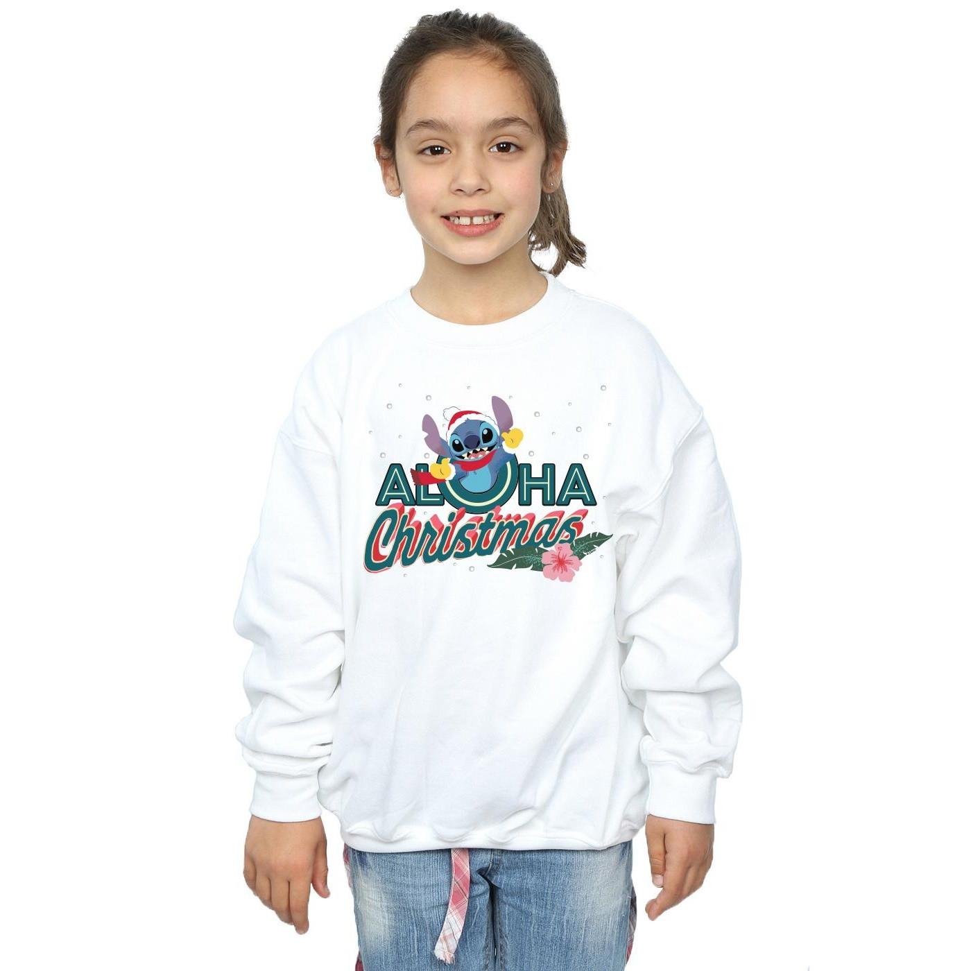 Disney  Lilo And Stitch Aloha Christmas Sweatshirt 