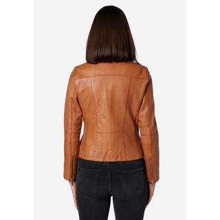 RICANO  Veste en cuir s Abigale, style classique en cuir d'agneau ultra doux 