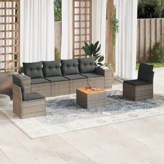 VidaXL set divano da giardino Polirattan  