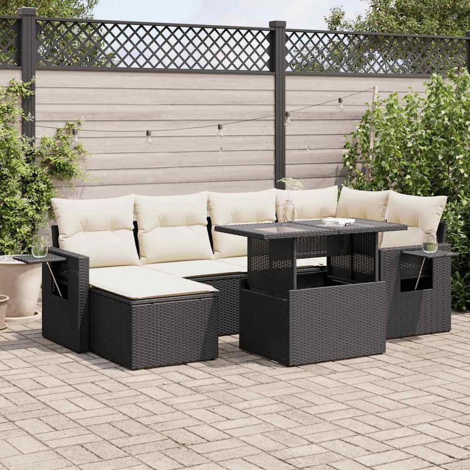 VidaXL Ensemble de canapés de jardin rotin synthétique  