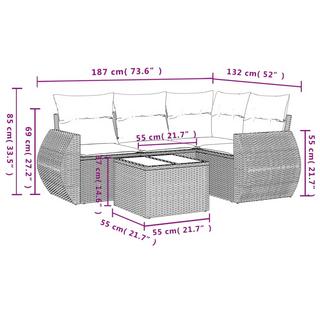 VidaXL Garten sofagarnitur poly-rattan  