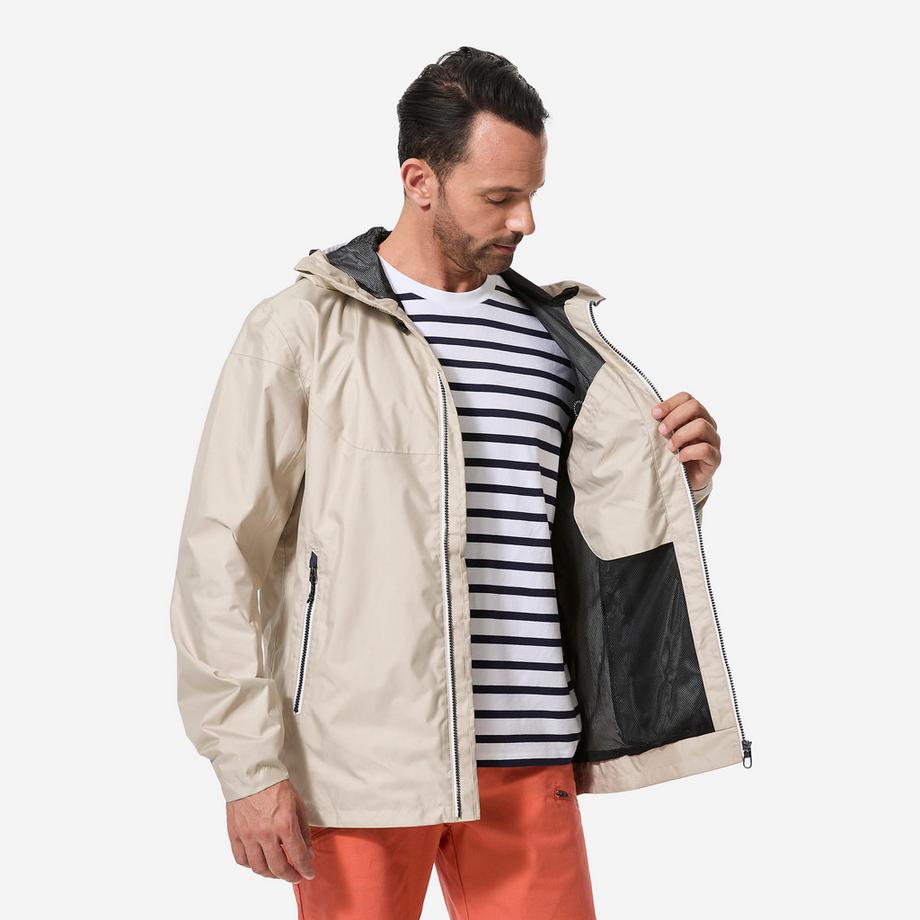 DECATHLON  Veste de voile imperméable Homme - veste de pluie Sailing 100 beige 