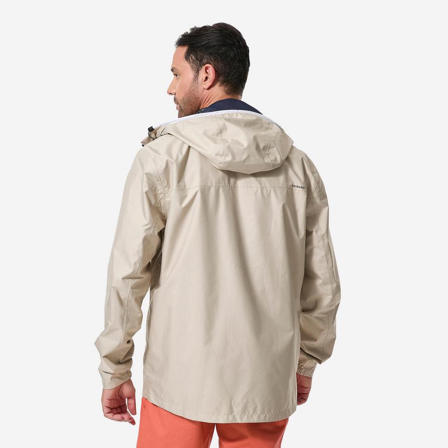 DECATHLON  Veste de voile imperméable Homme - veste de pluie Sailing 100 beige 