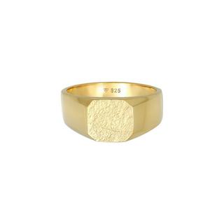 Kuzzoi  Ring Basic Siegelring  Quadrat Matt 925 Silber 