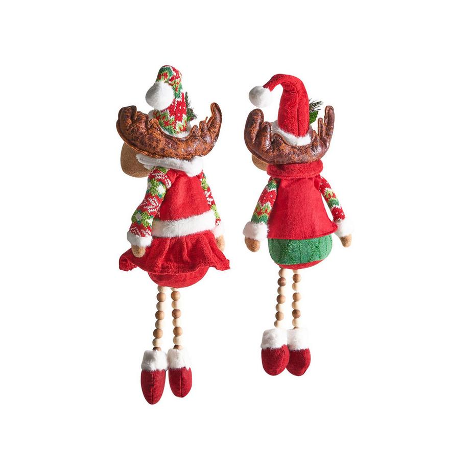 Beliani Lot de 2 décorations de Noël en Tissu Traditionnel GEITSJOEN  
