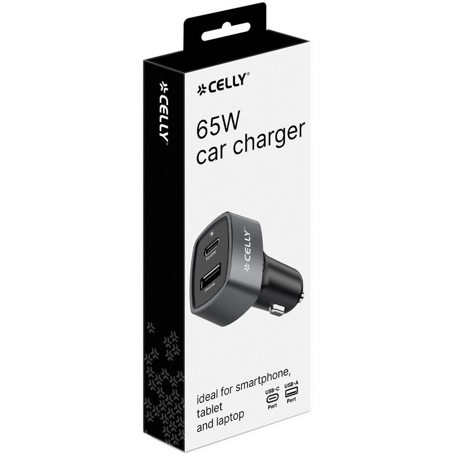 Celly  Ladegerät 1xUSB-C PD 1xUSB-A 65W 