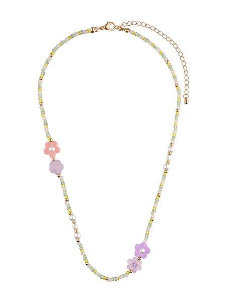 Image of SIX Perlenkette mit Blumen-Motiv - ONE SIZE