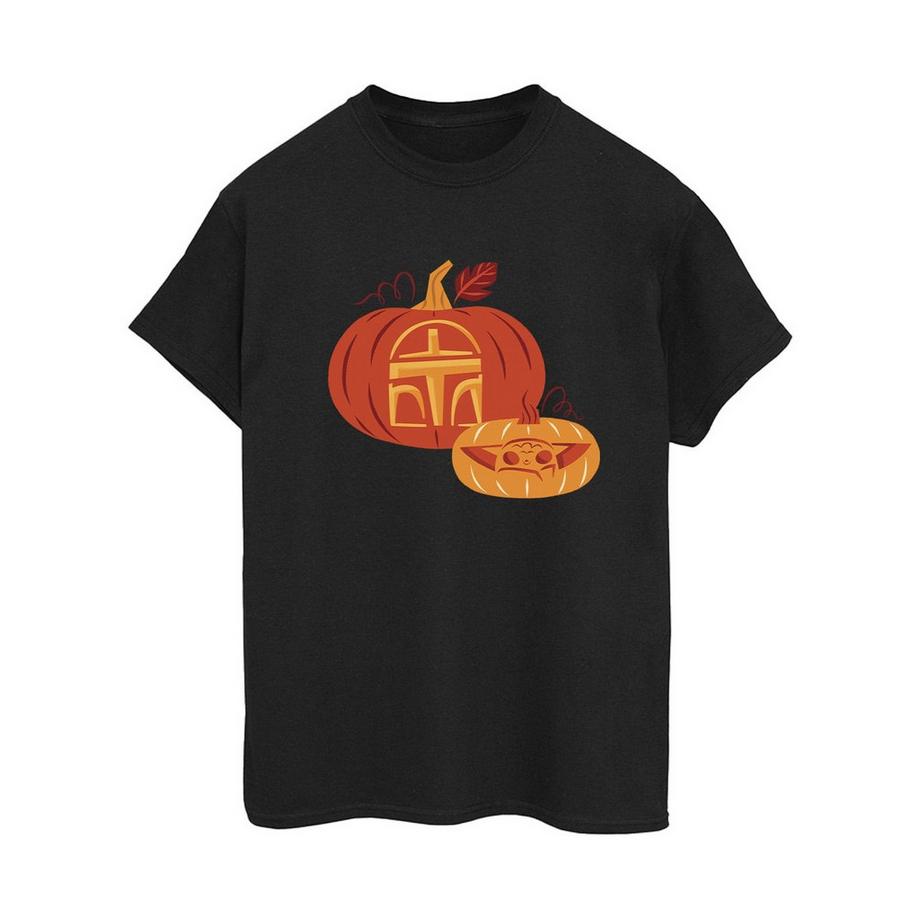 STAR WARS Star Wars The Mandalorian Halloween Zucca Stampa T-Shirt  