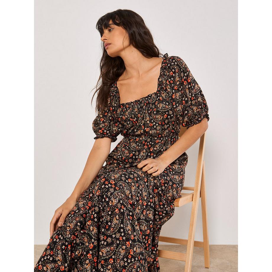 APRICOT Abito Lungo Floreale Paisley  
