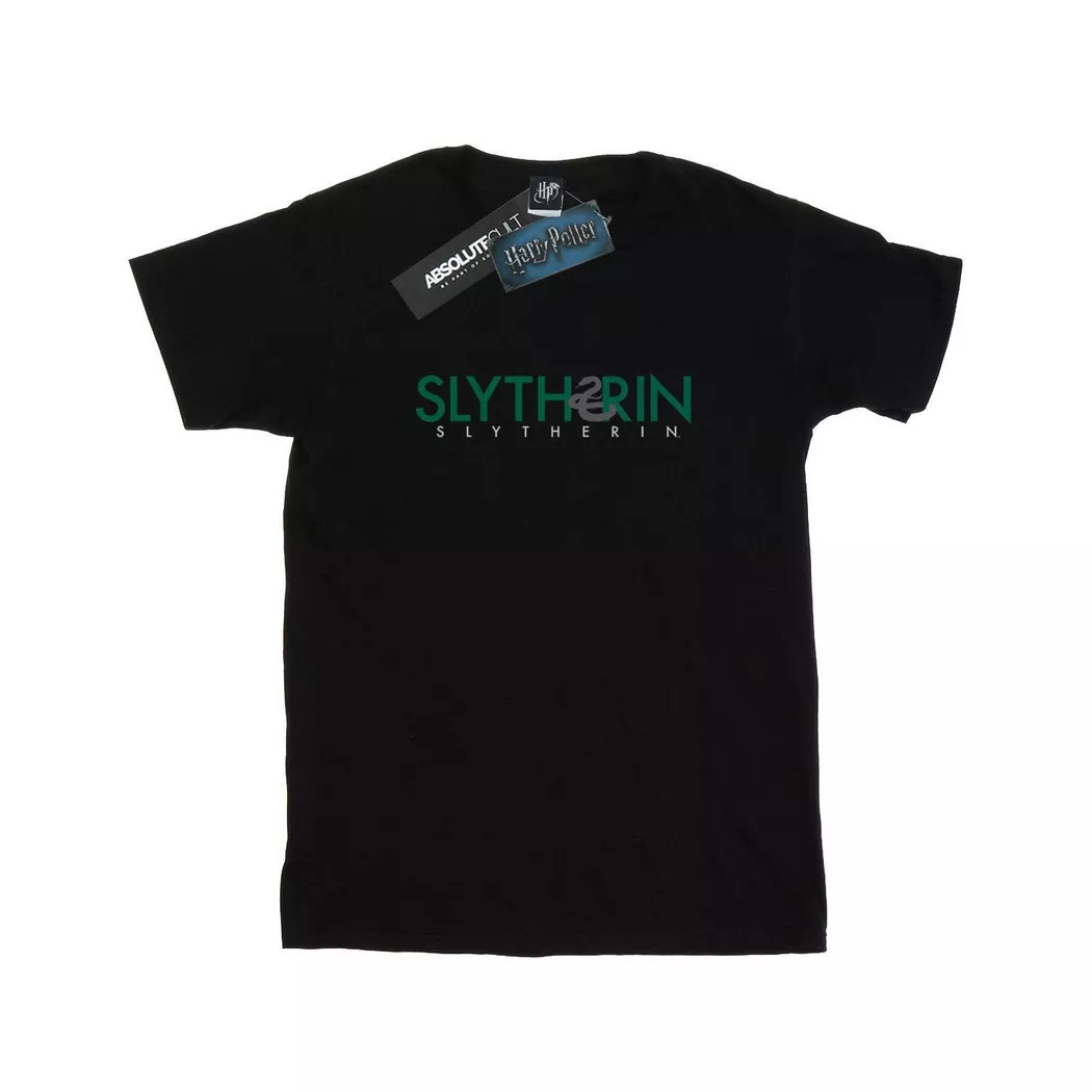 Harry Potter - Slytherin TShirt, für Damen, Schwarz, Größe S