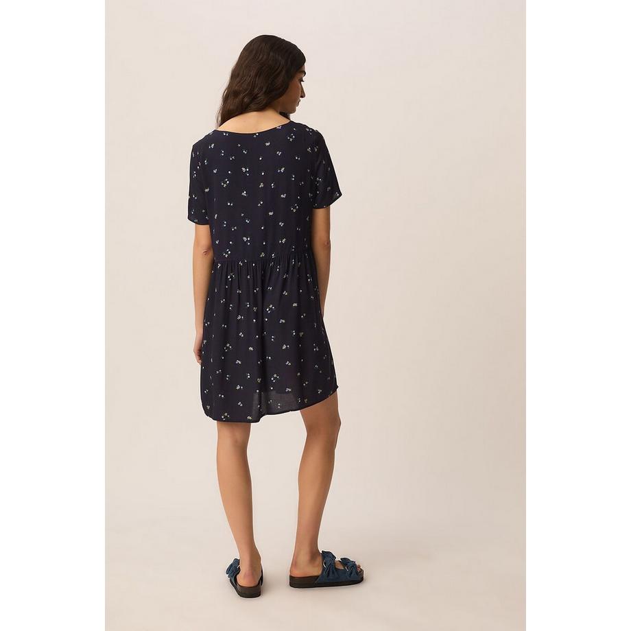 Des Petits Hauts Elarya Kurzes V-Ausschnitt Print Kleid  