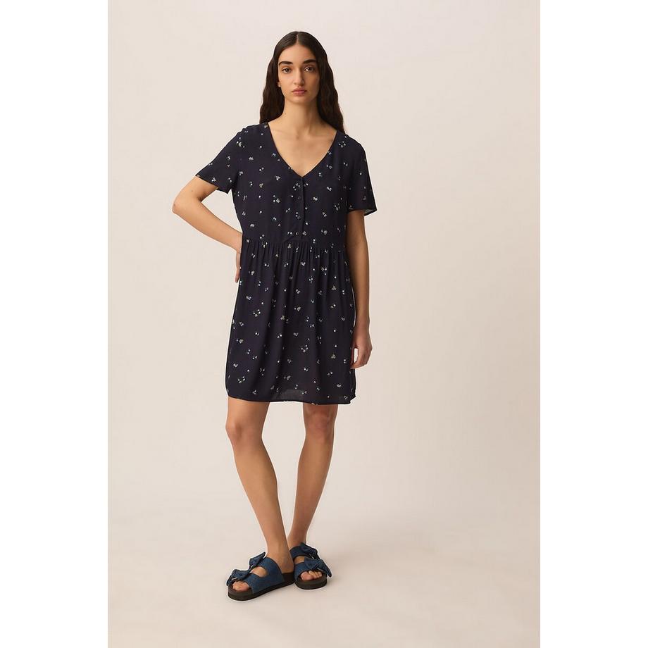 Des Petits Hauts Elarya Kurzes V-Ausschnitt Print Kleid  