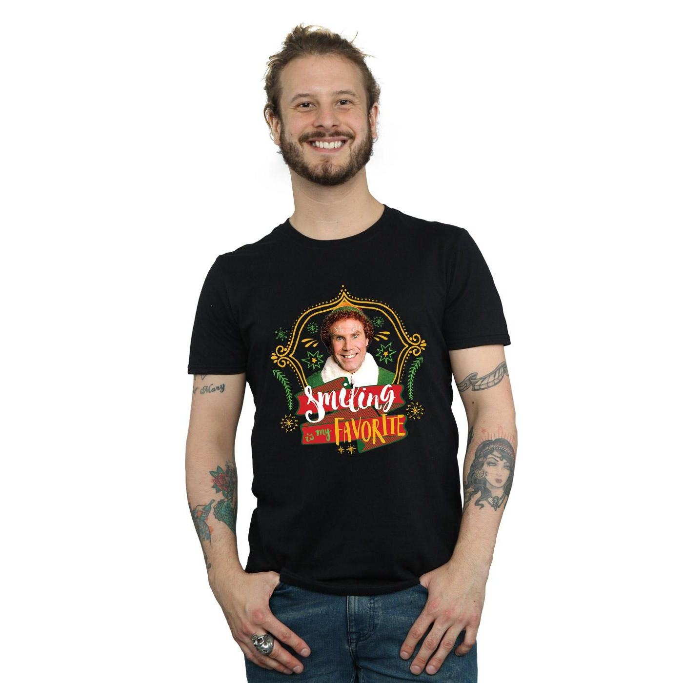 Elf Smiling is My Favorite T-Shirt  