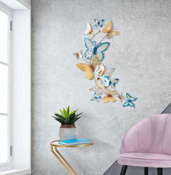 mutoni Decorazione murale farfalle blu  
