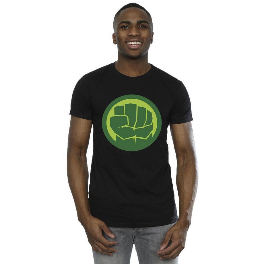 MARVEL Hulk Pugno Logo T-Shirt Vestibilità Regolare  