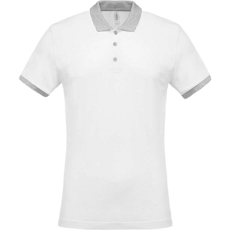 polo-hirt mélange piqué bicolore