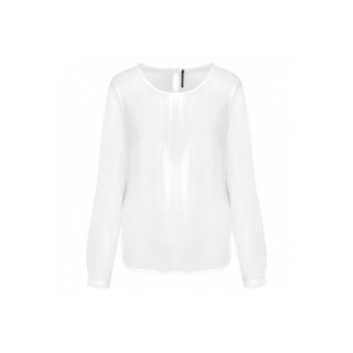 Kariban Krepp Langarmbluse  