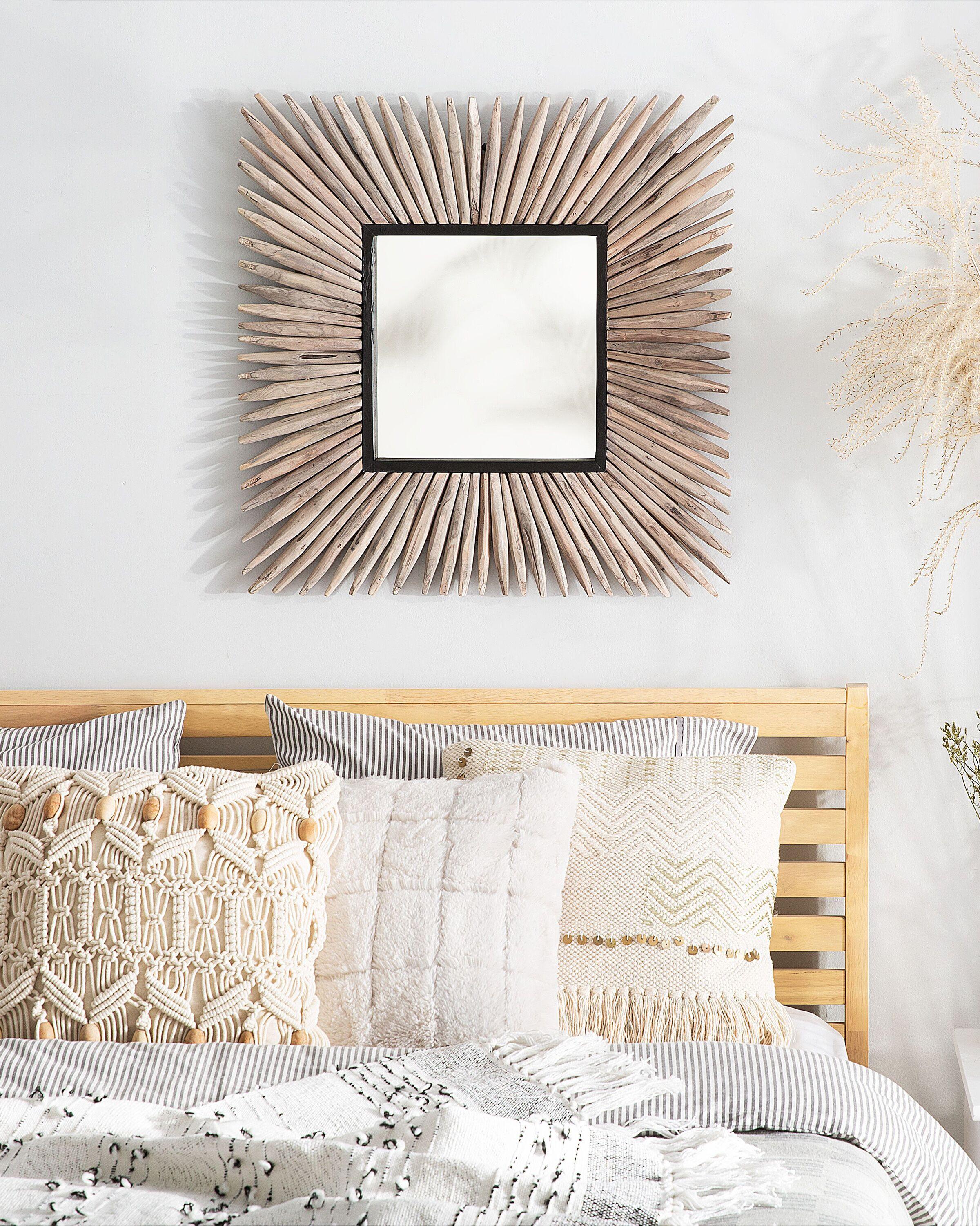 Beliani Miroir en Bois Boho SASABE  