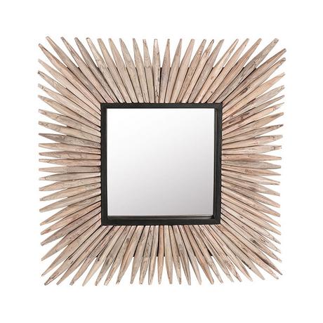 Beliani Miroir en Bois Boho SASABE  